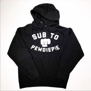 SUB TO PEWDIEPIE Black Hoodie.